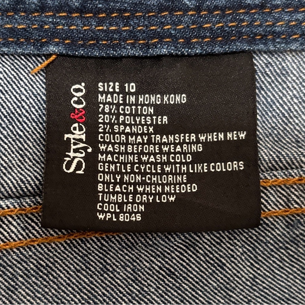 Style & Co Flared Jeans, Size 10, Blue Denim - Picture 5 of 9